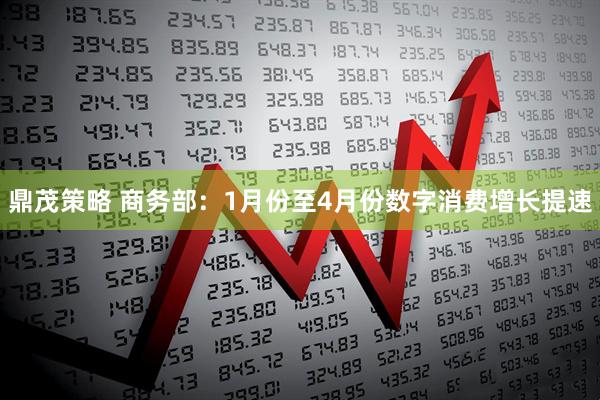 鼎茂策略 商务部：1月份至4月份数字消费增长提速