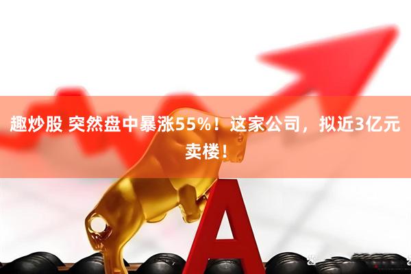 趣炒股 突然盘中暴涨55%！这家公司，拟近3亿元卖楼！