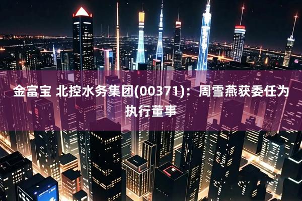 金富宝 北控水务集团(00371)：周雪燕获委任为执行董事