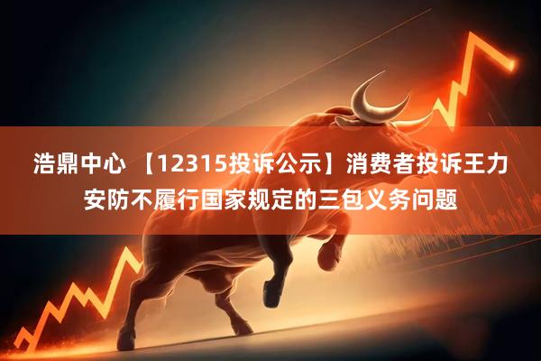 浩鼎中心 【12315投诉公示】消费者投诉王力安防不履行国家规定的三包义务问题